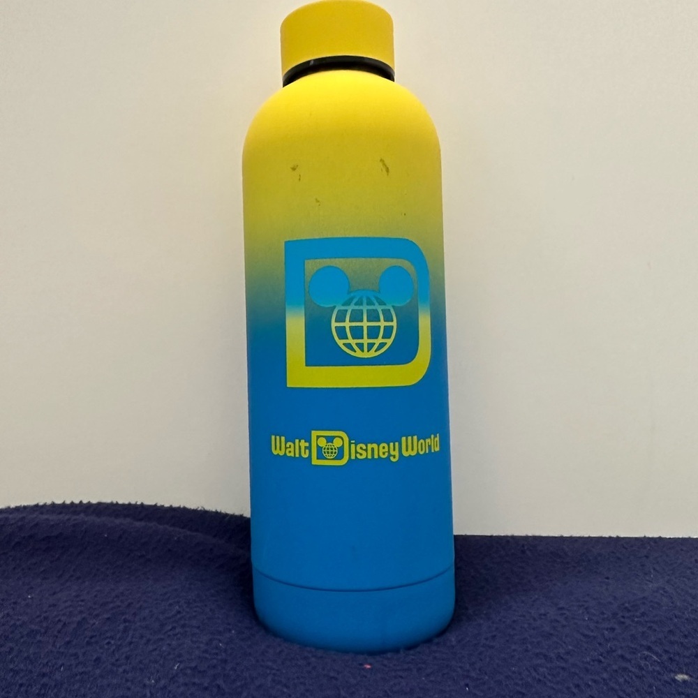 Disney Parks Walt Disney World Neon Stainless Steel Water Bottle Tumbler NWT